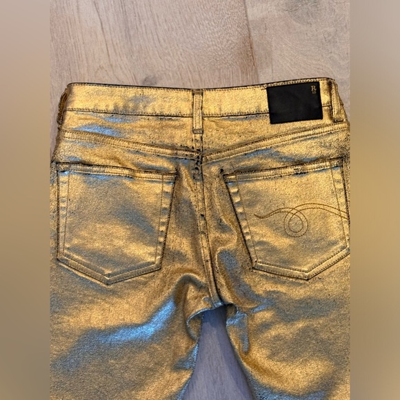 R13
Cropped metallic coated mid-rise straight-leg jeans. New without tags - Picture 6 of 15